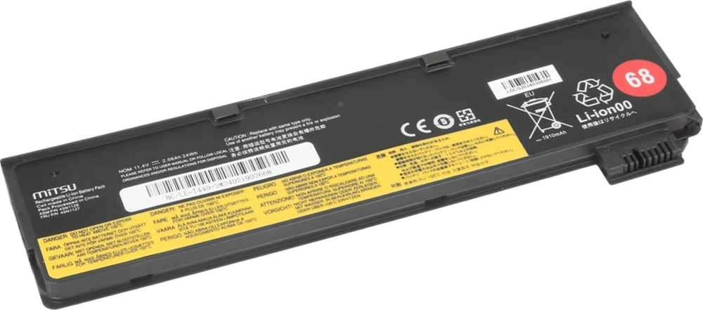Mitsu Baterija 45N1126 45N1127 do Lenovo ThinkPad T440 T450s X240 X260 L450 L460 2060 mAh (24 Wh) 11,4 V