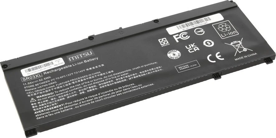 Bateria Mitsu Bateria SR03XL do HP Gaming 15 17 Omen 15-DC