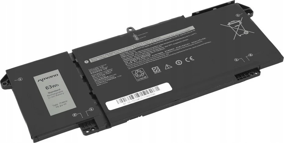 Bateria Movano Bateria 7FMXV do Dell Latitude 5320 7320 7420 7520 - 15.2V