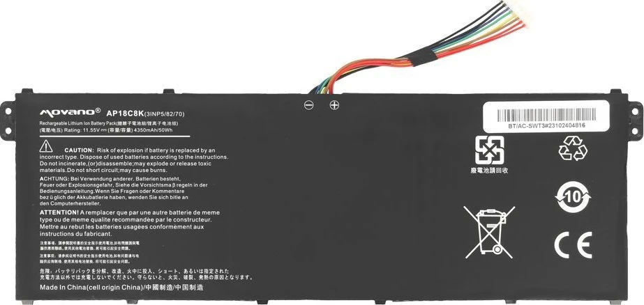 Movano „Acer Swift 3 5 TravelMate P215-52“ nešiojamojo kompiuterio ap18c4k ap18c8k baterija – 4350 mAh (50 Wh)
