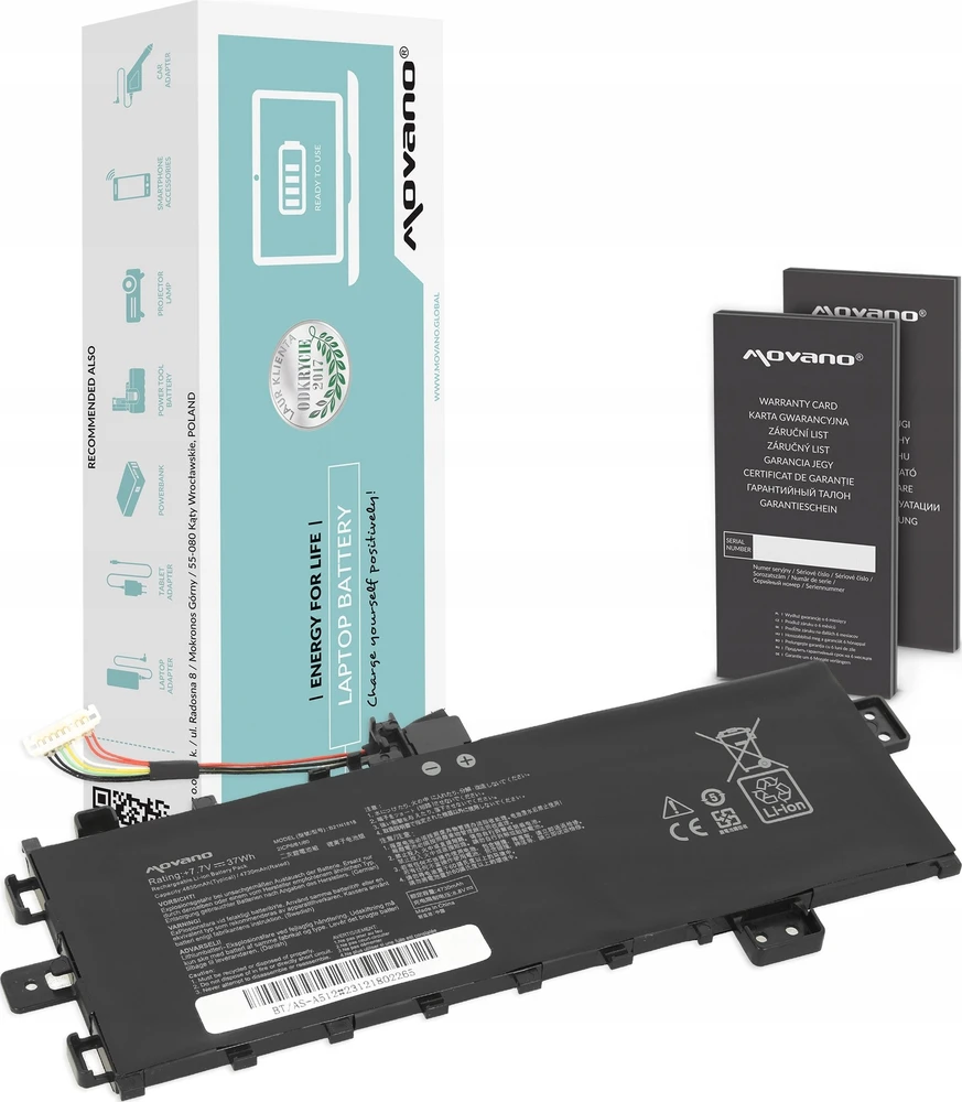 Movano „Asus vivobook 17 d712 s712 x712“ b21n1818 c21n1818 baterija – 4240 mAh (32 Wh)