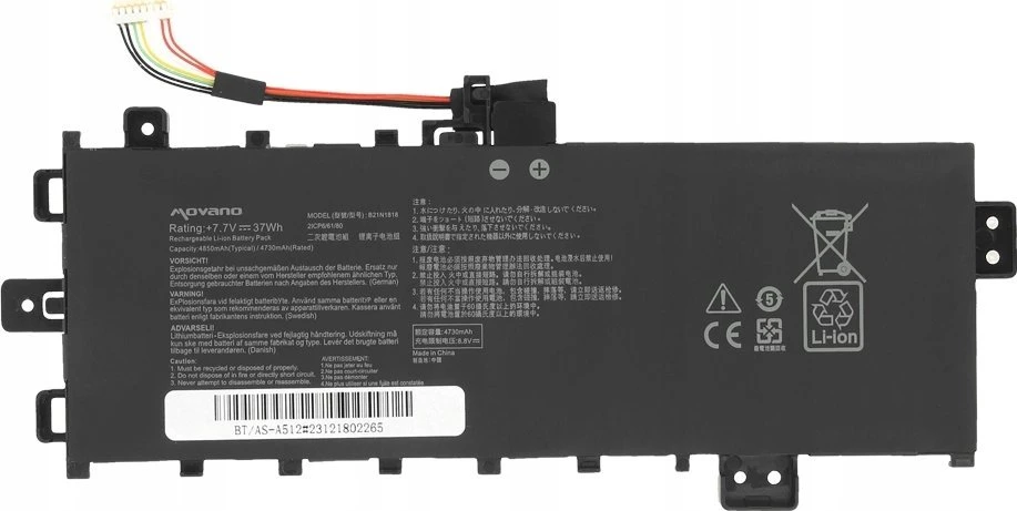 Movano „Asus vivobook 17 d712 s712 x712“ b21n1818 c21n1818 baterija – 4240 mAh (32 Wh)
