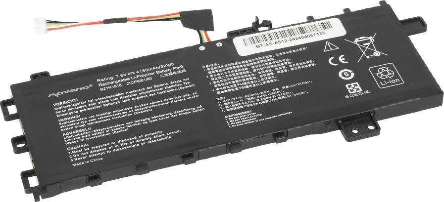 Movano „Asus VivoBook 15 A512 R512 X512“ b21n1818 baterija - 4150 mAh (32 Wh)