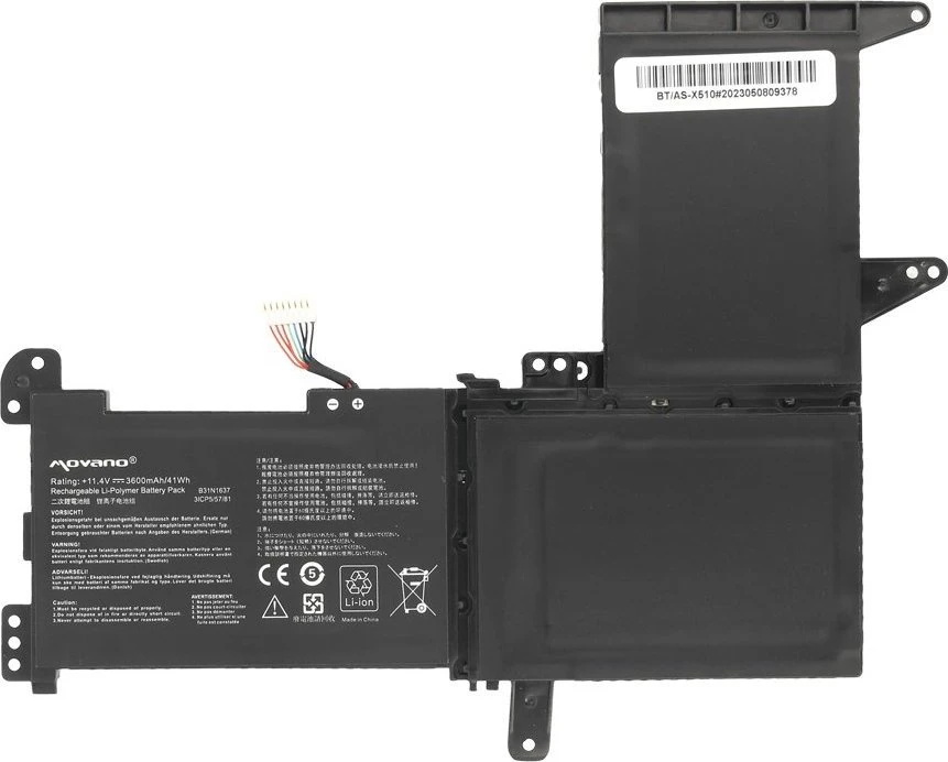 Movano „Asus vivobook s15 s510 f510 b31n1637“ baterija - 3600 mAh (41 Wh)