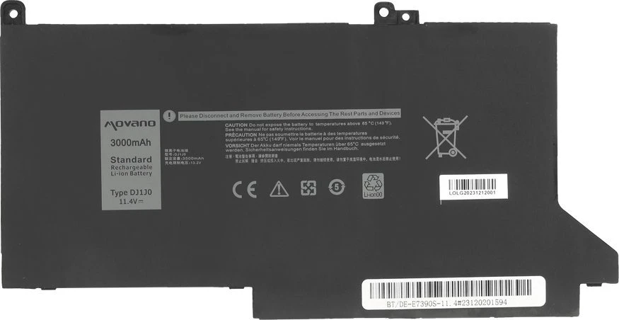 Movano Bateria dj1j0 c27rw do dell latitude 7280 7290 7380 7390 7480 7490 - 11.4v - 3000 mah (34 wh)