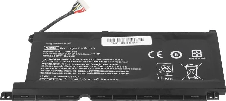Movano Baterija pg03xl do hp 15-dh 15-ec 15-dk 16-a – 4150 mah (47 wh)