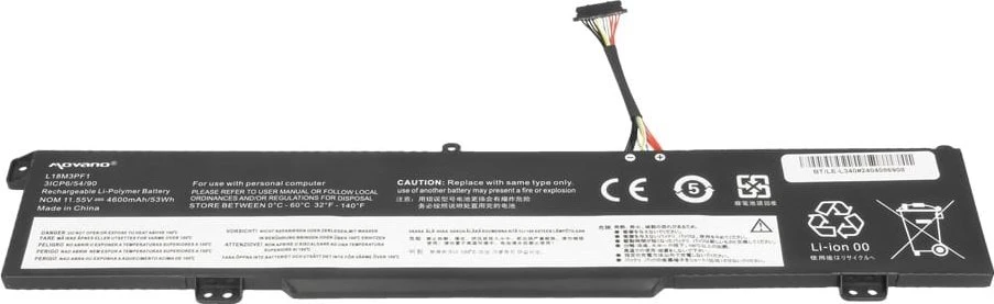 Movano Bateria l18m3pf1 do lenovo ideapad l340-15irh l340-17irh - 4600 mah (53 wh)