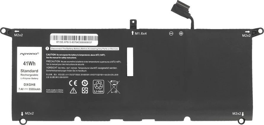 Movano „Dell XPS 13 9370 9380“ dxgh8 g8vcf baterija - 5500 mAh (41 Wh)