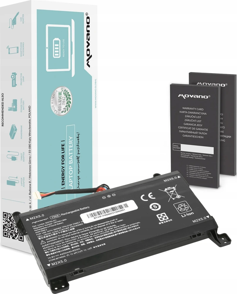 Movano Baterija fm08 tpn-q195 HP OMEN 17-AN 12 kontaktų - 5973 mAh (86 WH)