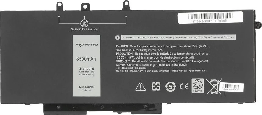 Bateria Movano Bateria GJKNX do Dell Latitude 5280 5480 5490 5590 8500mAh