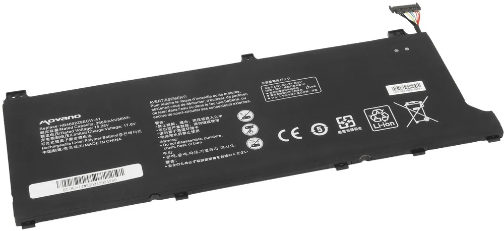 Movano Bateria hb4692z9ecw-41 do huawei honor magicbook 14 matebook d14 nbb-wah9q – 3665 mah (56 wh)