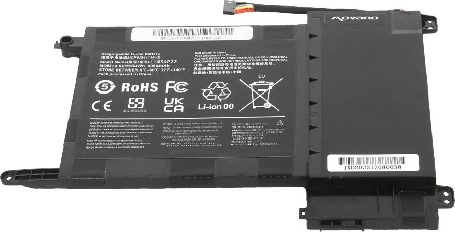 Movano „Lenovo IdeaPad Y700-15ISK Y700“ baterija L14S4P22 - 4050 mAh (60 WH)