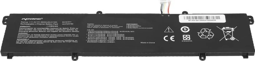 Movano Baterija B31N1911 C31N1911 ASUS VivoBook Flip 14 X421 TM420 R413 K413FA - 3600 mAh (41 Wh)
