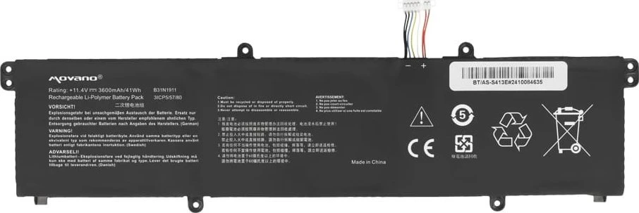 Movano Baterija B31N1911 C31N1911 ASUS VivoBook Flip 14 X421 TM420 R413 K413FA - 3600 mAh (41 Wh)