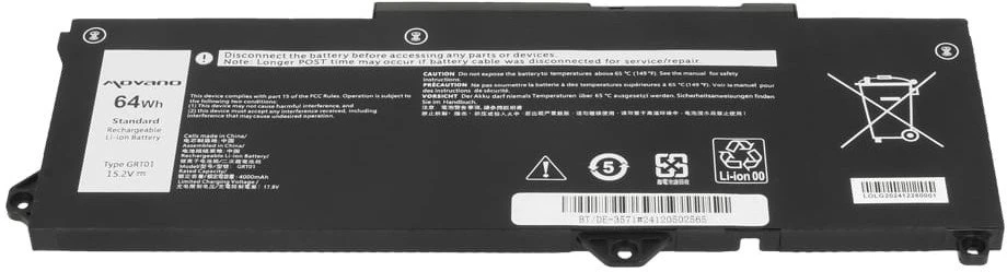 Movano Bateria grt01 do dell latitude 5421 5521 5531 precision 3470 3561 3571 3581 - 3950 mah (61 wh)