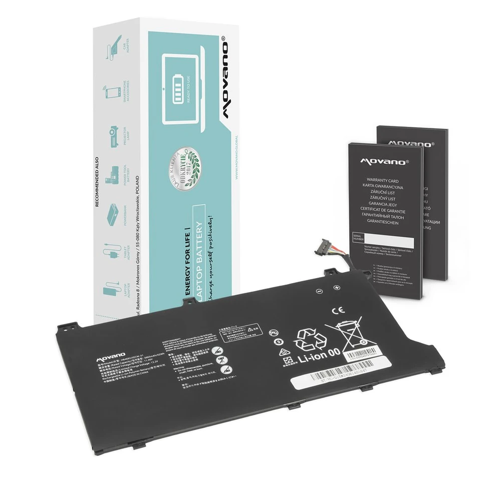 Movano Bateria hb4692j5ecw-31 do huawei matebook d15 - 3665 mah (42 wh)