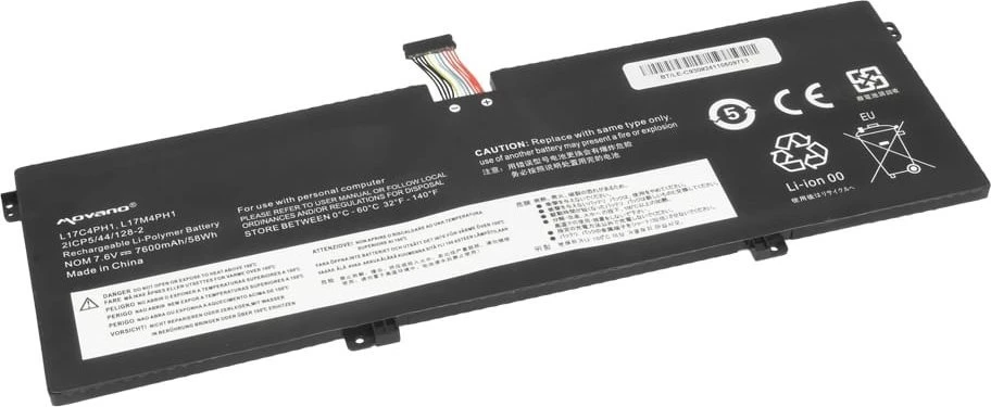Movano Bateria l17c4ph1 do lenovo yoga c930-13ikb - 7600 mah (58 wh)