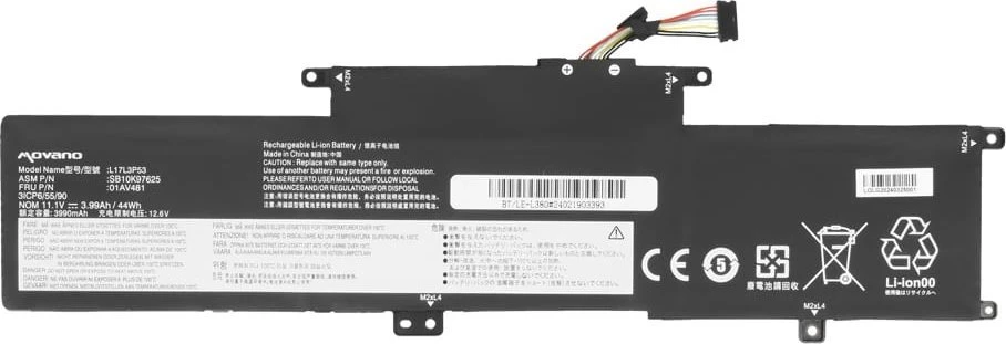 Movano Bateria l17l3p53 do lenovo thinkpad yoga l380 l390 - 3990 mah (44 wh)