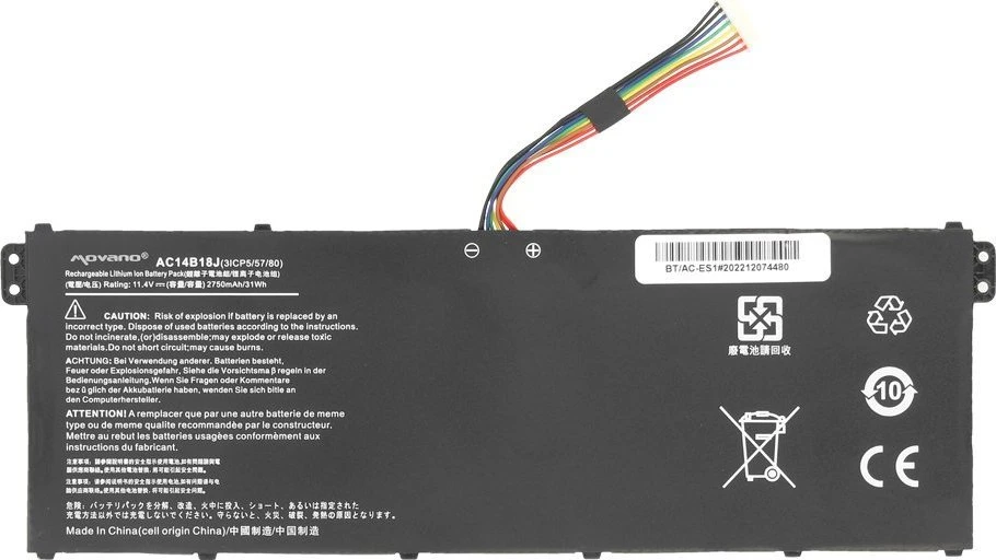 Movano Baterija ac14b13j ac14b18j do acer aspire es1 v3 – 3600 mah (41 Wh)