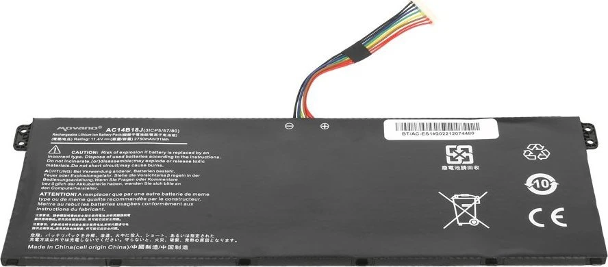 Movano Baterija ac14b13j ac14b18j do acer aspire es1 v3 – 3600 mah (41 Wh)