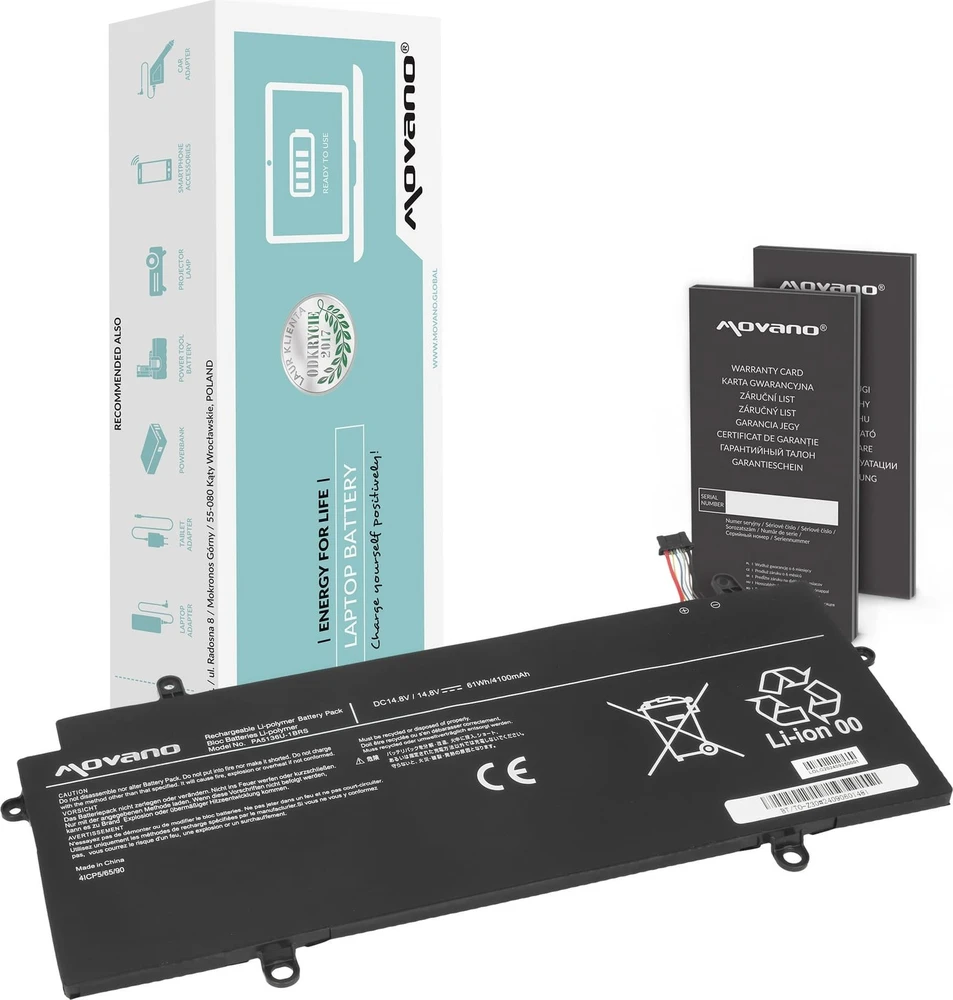Movano „Toshiba Portege Z30 Z30-A Z30-B Z30-C“ pa5136u-1brs baterija - 4100 mAh (61 Wh)