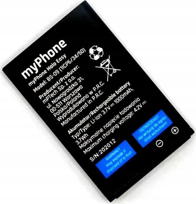 Akumuliatorius "myPhone Halo Easy" 1000 mAh