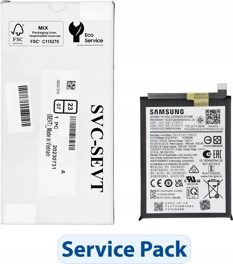 „Service Pack Bateria EB-BA226ABY“ arba „Samsung A22 5G A226B GH81-20698A“