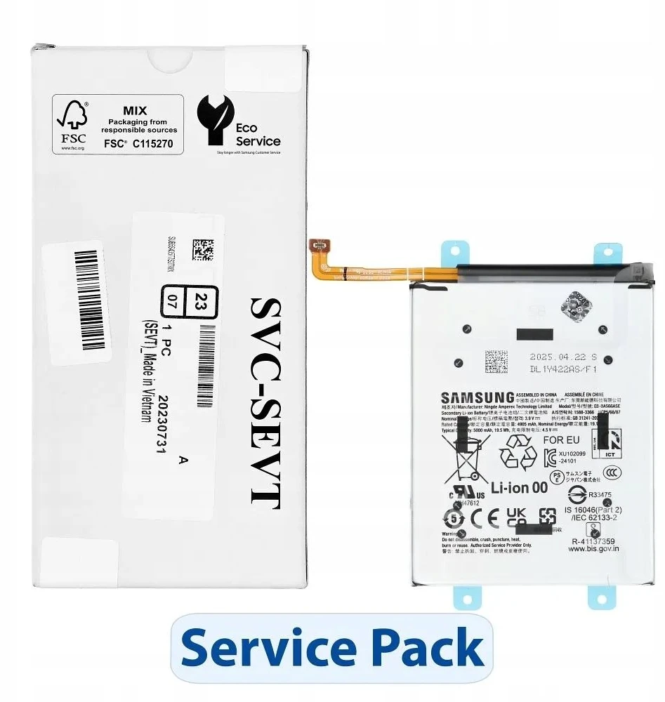 „Samsung A36 5G A366B GH82-36843A“ EB-BA566ASE baterijos aptarnavimo paketas