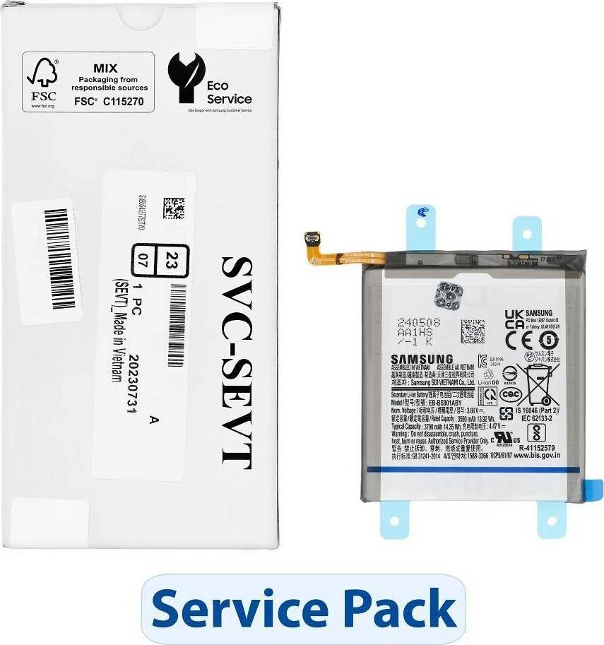 „ServicePack Bateria EB-BS901ABY“ arba „Samsung S22 5G S901 GH82-27494A“