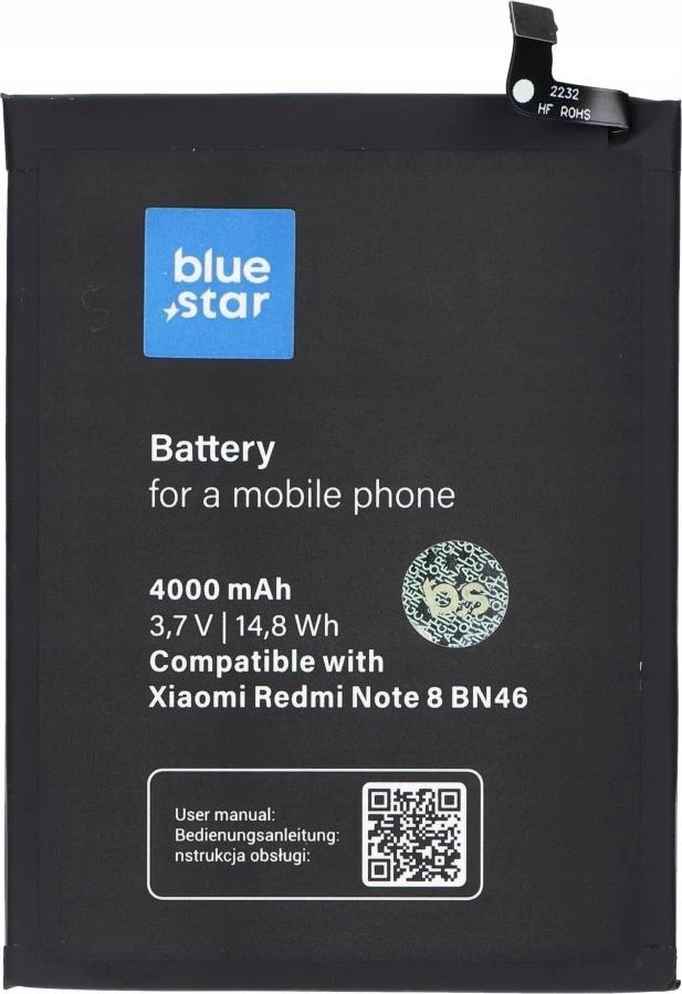 BlueStar Blue Star Mėlynas STAR baterija, skirta XIAOMI REDMI NOTE 8 / NOTE 8T / REDMI 7 (BN46) 4000 mAh