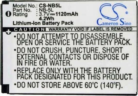 Cameron Sino Akumuliatorius Bateria Typu Nb-5l Nb5l Do Canon / Cs-nb5l
