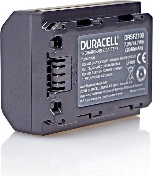 Duracell DRSFZ100 kameros / vaizdo kameros su vaizdo magnetofonu baterija 2040 mAh