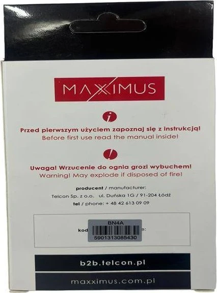 AKUMULIATORIUS MAXXIMUS XIAOMI REDMI NOTE 7 4000mAh BN4A