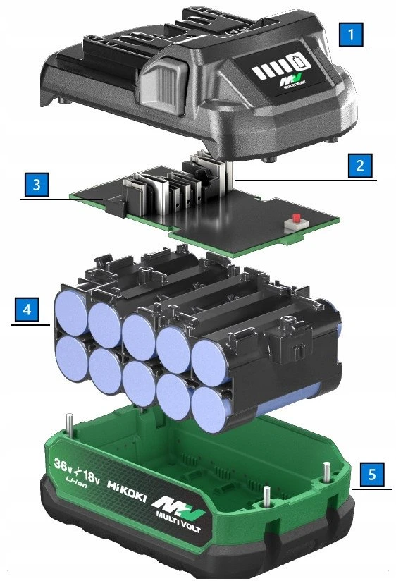 Akumuliatorius Hikoki BSL36A18X; 18/36 V; 5,0/2,5 Ah akum.