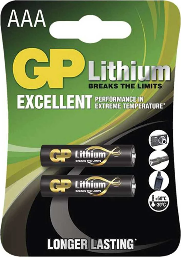 gp 24LF-U2 LITHIUM 1.5V AAA FR03