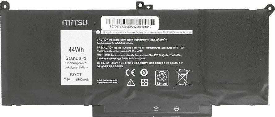 Mitsu Baterija do dell platumos 7390, 7490 5800 mah (44 Wh) 7,6–7,4
