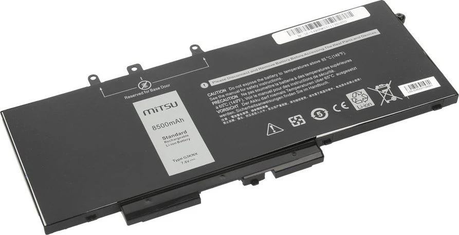 „Mitsu“ akumuliatorius GJKNX, skirtas „Dell Latitude“ 5280 5480 5490 5590 8500 mAh 8500 mAh (64,6 Wh) 7,6 V (7,4 V)