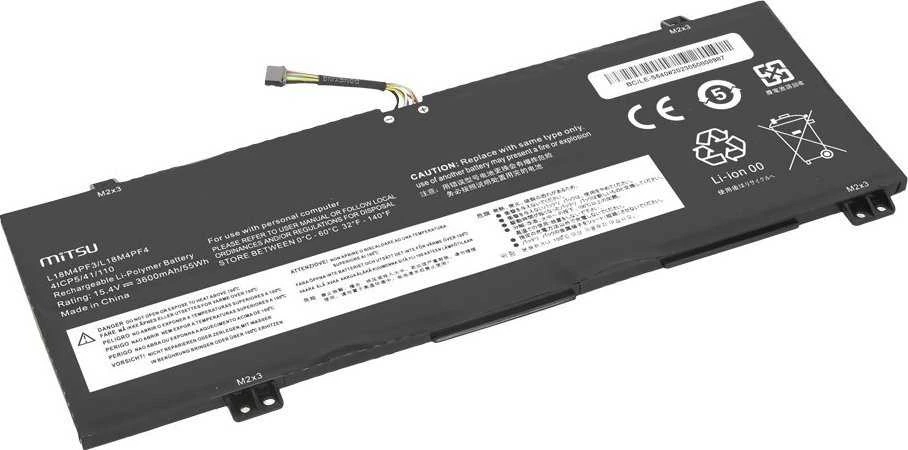 Baterija Mitsu Baterija L18M4PF3 L18C4PF4, skirta Lenovo IdeaPad S540