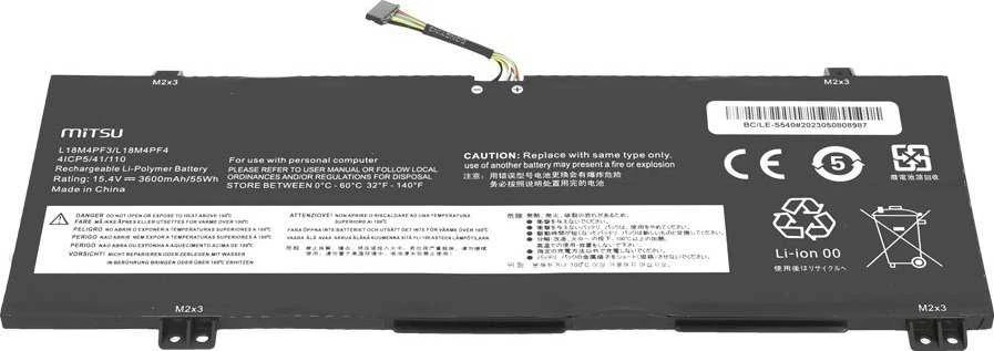 Baterija Mitsu Baterija L18M4PF3 L18C4PF4, skirta Lenovo IdeaPad S540