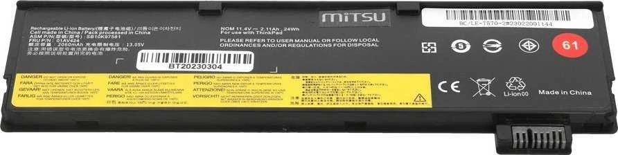 Bateria Mitsu Bateria SB10K97582 arba Lenovo ThinkPad T470 T570