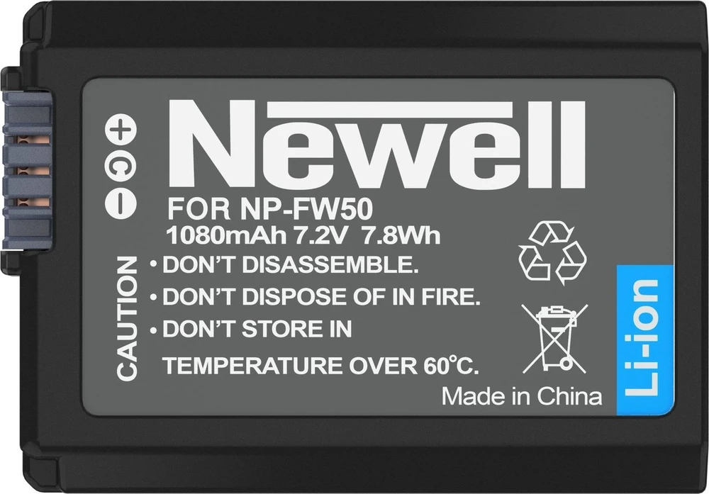 Dviejų kanalų įkroviklio rinkinys ir dvi NP-FW50 baterijos Newell DL-USB-C, skirtos Sony