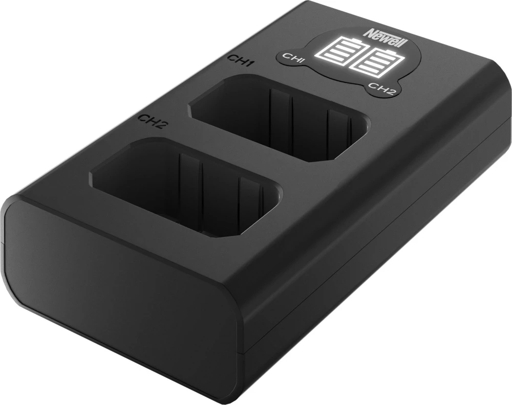 Dviejų kanalų įkroviklio rinkinys ir dvi NP-FW50 baterijos Newell DL-USB-C, skirtos Sony