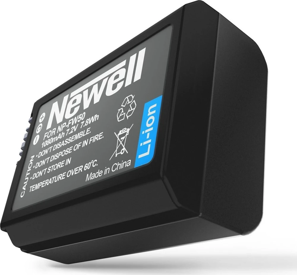 Dviejų kanalų įkroviklio rinkinys ir dvi NP-FW50 baterijos Newell DL-USB-C, skirtos Sony