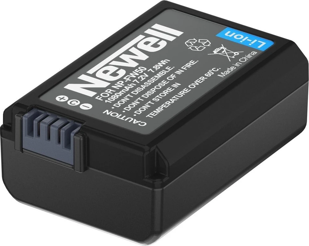 Dviejų kanalų įkroviklio rinkinys ir dvi NP-FW50 baterijos Newell DL-USB-C, skirtos Sony