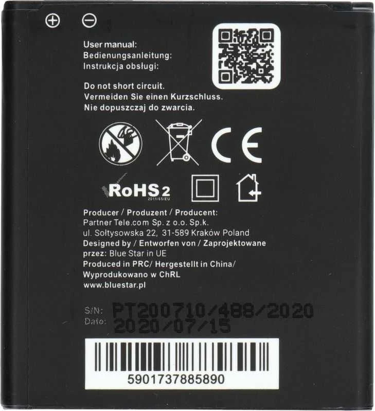 BlueStar Blue Star Mėlynas STAR PREMIUM baterija, skirta SAMSUNG Core Prime G3608 G3606 G3609 1700 mAh