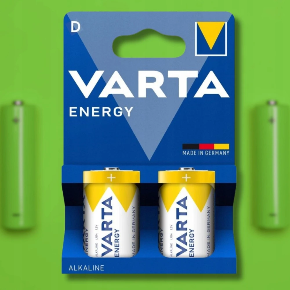 Dėklas VARTA šarminė baterija R20 (D tipo) 2 vnt.