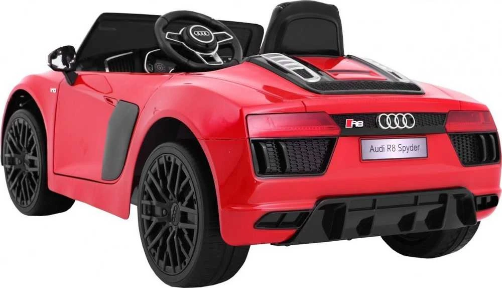 Ramiz Elektromobilis Audi R8 Spyder, raudonas
