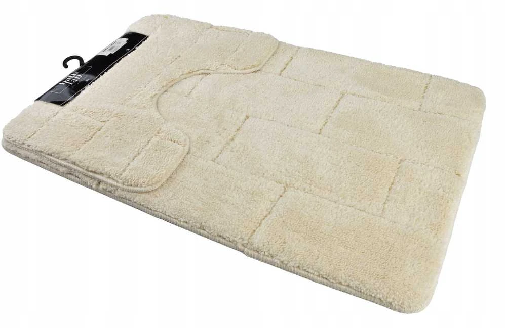 Bathlab ZAC 2 vonios kilimėlių rinkinys 50x37cm 50x80cm kreminė