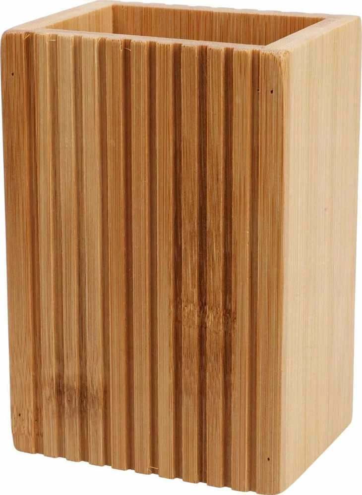 Bathroom Solutions Bamboo Bambuko dantų šepetėlio laikiklis, 9 x 7 x 12,5 cm
