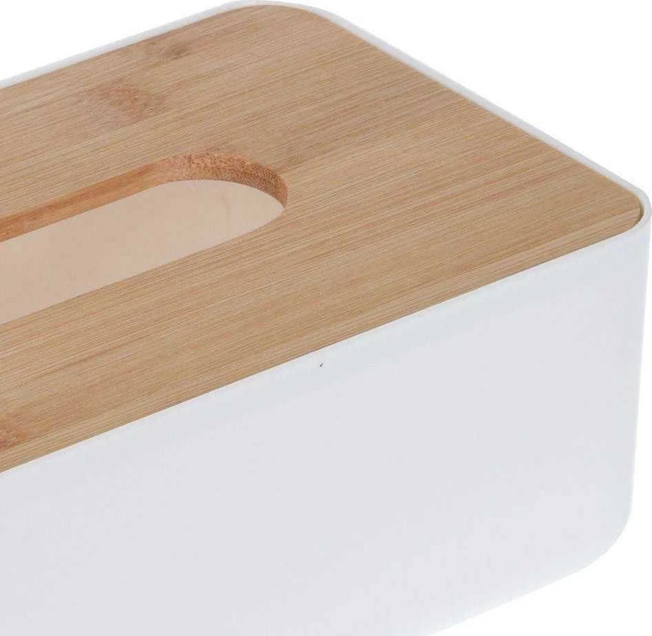 Bathroom Solutions Orion Servetėlių dėžutė WHITNEY su bambuko dangteliu